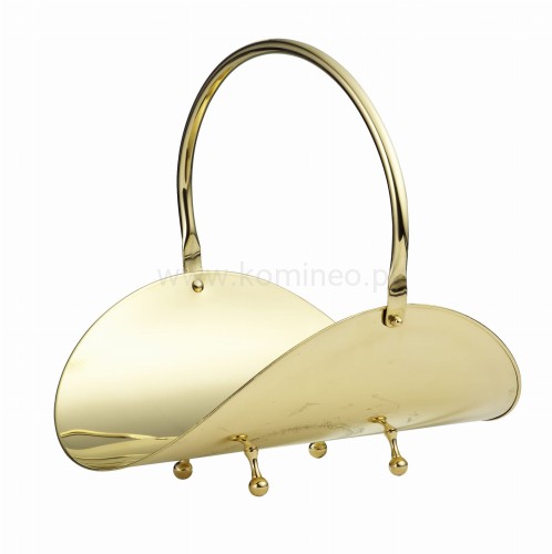 ArtFuego KO-214 Kosz na drewno z mosiądzu, POŁYSK