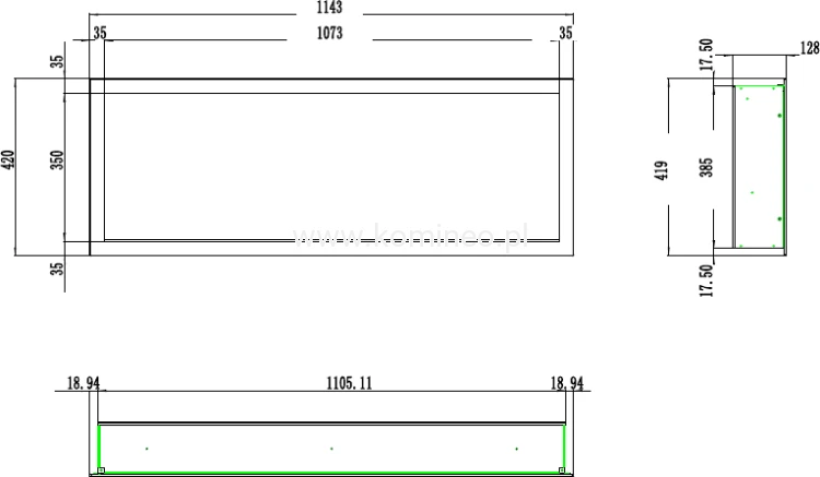 Kominek elektryczny AFLAMO PRIDE S115 schemat