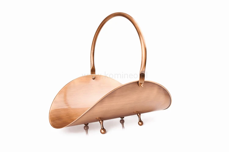 ArtFuego KO-214-P Kosz na drewno z mosiądzu, PATYNA