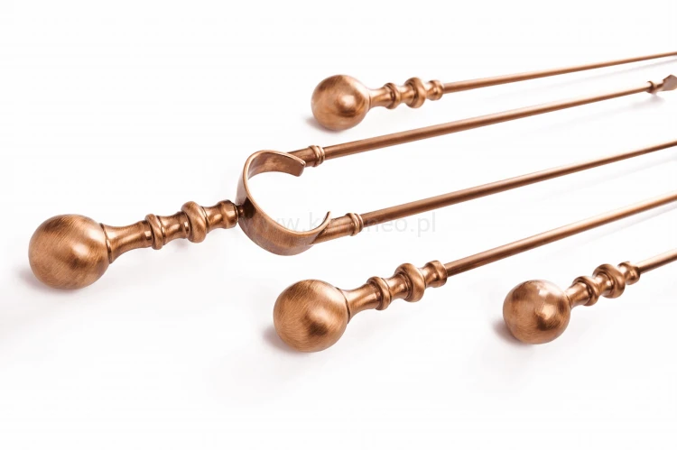 ArtFuego ZK-082-P Zestaw kominkowy z mosiądzu, PATYNA