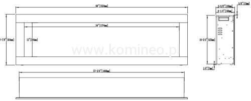 Kominek elektryczny AFLAMO DIAMOND 153 schemat