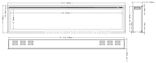 Kominek elektryczny ROYAL 72 schemat