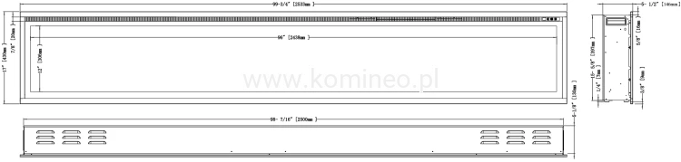 Kominek elektryczny AFLAMO ROYAL 100 schemat