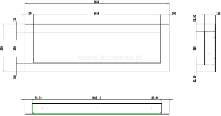 Kominek elektryczny AFLAMO PRIDE B166 schemat