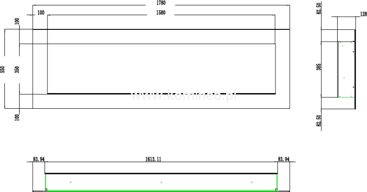 Kominek elektryczny AFLAMO PRIDE B178 schemat