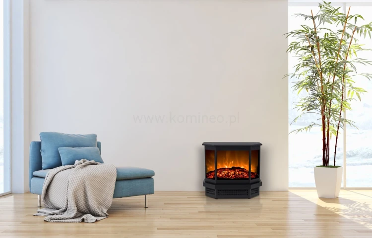 Kominek elektryczny wolnostojący AFLAMO CORTEZ aranżacja