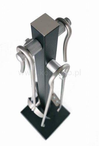 ArtFuego Z-3122-2-CZ-IN Zestaw kominkowy ze stali, czarny + inox