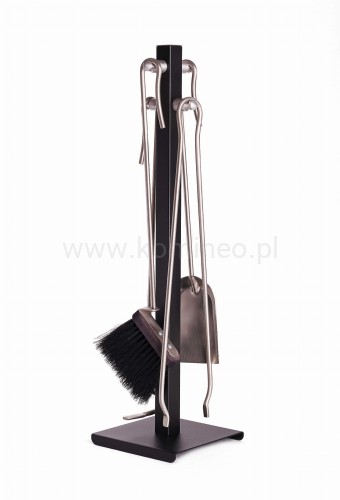 ArtFuego Z-3122-2-CZ-IN Zestaw kominkowy ze stali, czarny + inox