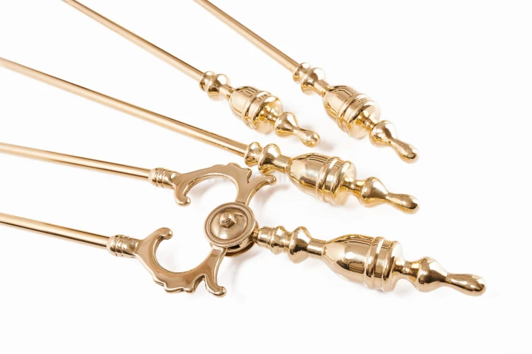 ArtFuego ZK-904 Zestaw kominkowy z mosiądzu, POŁYSK, rączka amfora