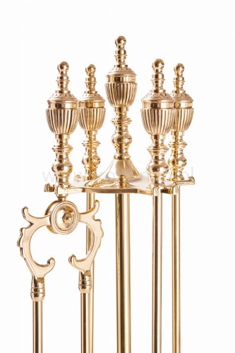 Akcesoria kominkowe z mosiądzu, POŁYSK - ArtFuego Z-1107-1-PO