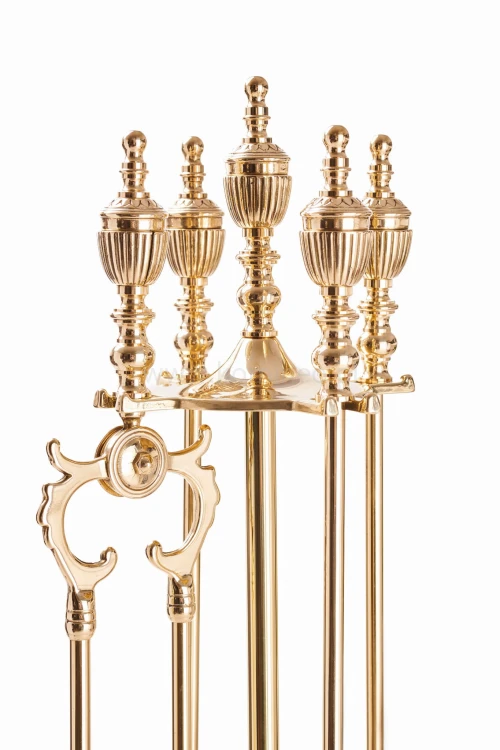 Akcesoria kominkowe z mosiądzu, POŁYSK - ArtFuego Z-1107-1-PO