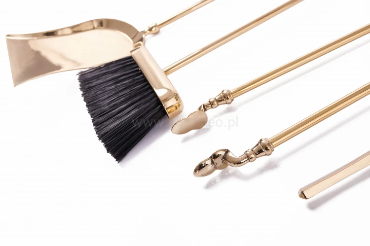 ArtFuego ZK-904 Zestaw kominkowy z mosiądzu, POŁYSK, rączka amfora