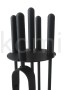 ArtFuego Z-3118-2-CZ Zestaw kominkowy ze stali, czarny