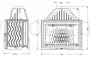 Wkład kominkowy żeliwny INVICTA 9281-85 Grande Vision schemat