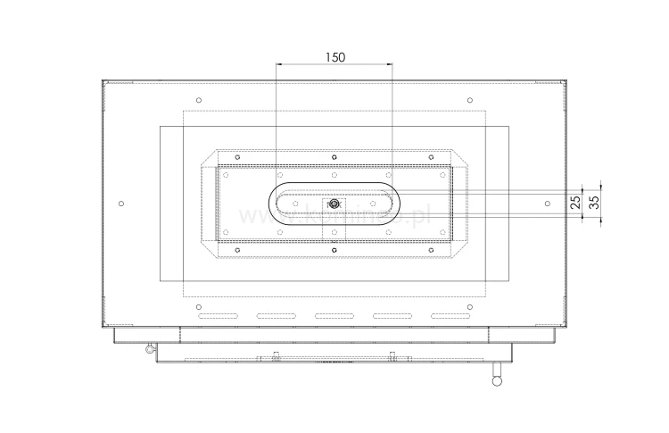 Biokominek wolnostojący INFIRE INCOZA 2 schemat palnika