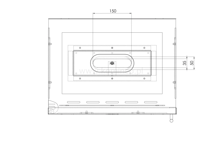 Biokominek wolnostojący INFIRE INCOZA 3 schemat palnika