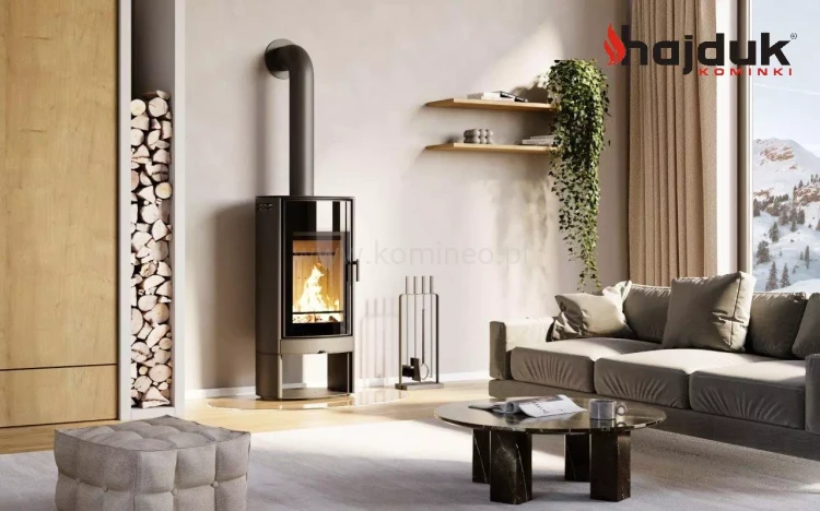 HAJDUK ARCO F2 Piec kominkowy stalowy - aranżacja