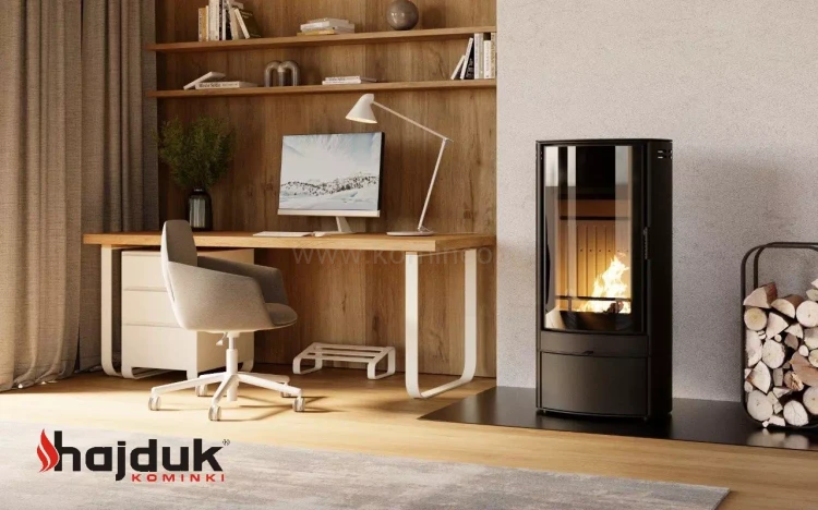 HAJDUK ARCO F3 Piec kominkowy stalowy - aranżacja