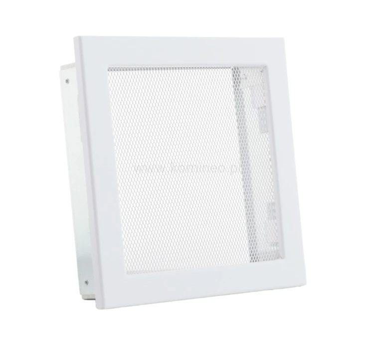 Kratka kominkowa PRO-V 220x220 z siatką, biała