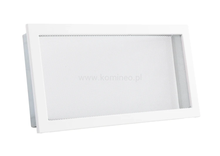 Kratka kominkowa PRO-V 450x220 z siatką, biała