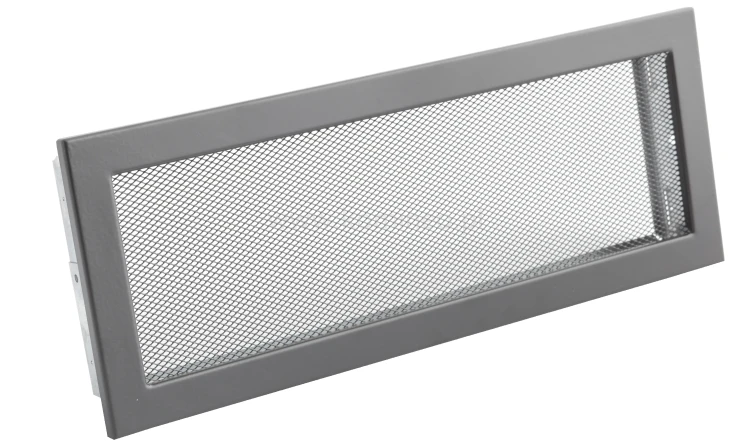 Kratka kominkowa PRO-V 450x170 z siatką, czarna