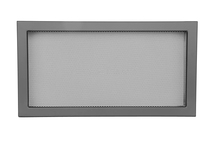 Kratka kominkowa PRO-V 450x240 z siatką, czarna