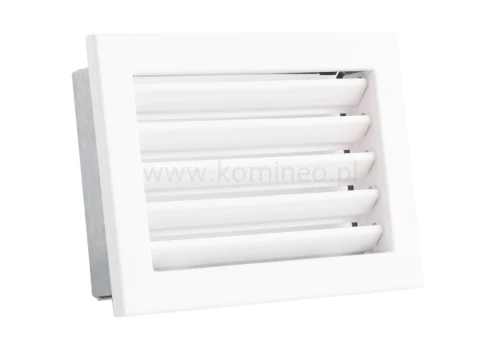 Kratka kominkowa PRO-V 200x145 ze stałą żaluzją, biała