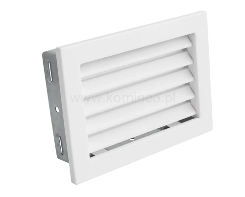 Kratka kominkowa PRO-V 190x170 ze stałą żaluzją, biała