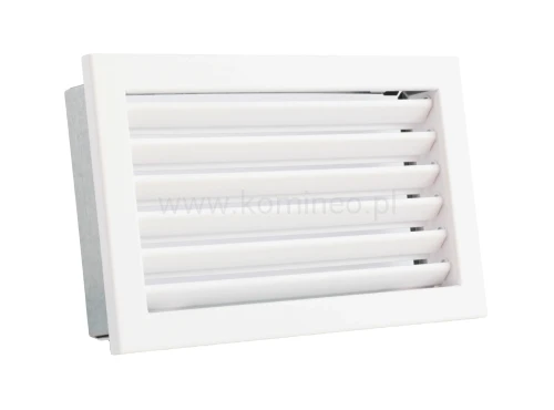 Kratka kominkowa PRO-V 325x195 ze stałą żaluzją, biała