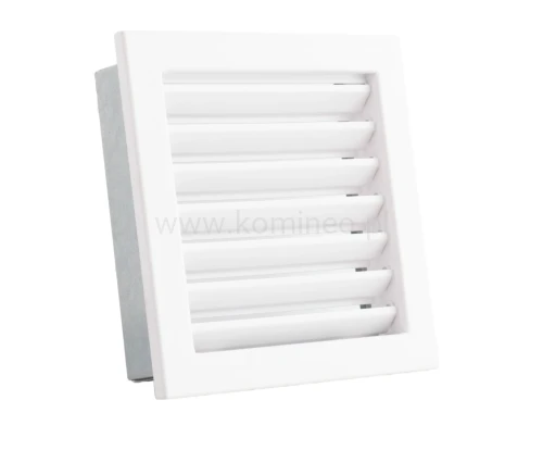 Kratka kominkowa PRO-V 220x220 ze stałą żaluzją, biała