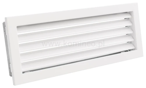 Kratka kominkowa PRO-V 220x220 ze stałą żaluzją, biała