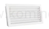 Kratka kominkowa PRO-V 450x220 ze stałą żaluzją, biała