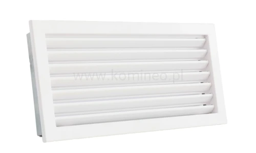 Kratka kominkowa PRO-V 450x240 ze stałą żaluzją, biała