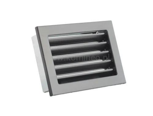 Kratka kominkowa PRO-V 190x170 ze stałą żaluzją, czarna