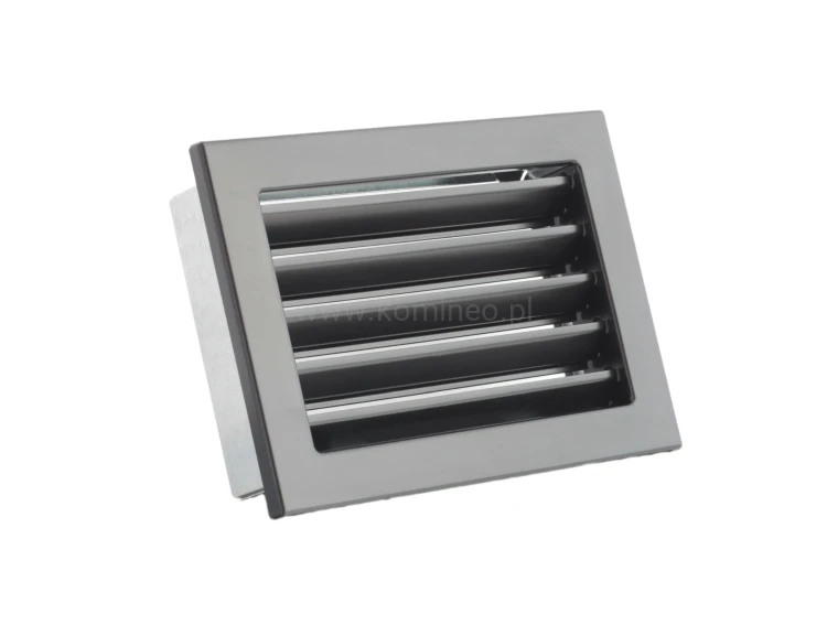 Kratka kominkowa PRO-V 190x170 ze stałą żaluzją, czarna
