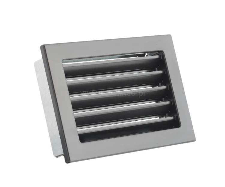 Kratka kominkowa PRO-V 240x170 ze stałą żaluzją, czarna