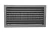 Kratka kominkowa PRO-V 450x240 ze stałą żaluzją, czarna