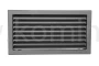 Kratka kominkowa PRO-V 450x240 ze stałą żaluzją, czarna