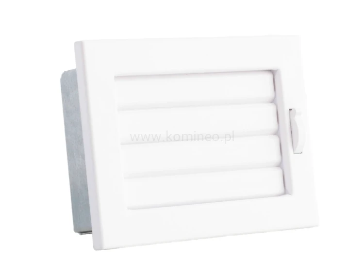 Kratka kominkowa PRO-V 190x170 z ruchomą żaluzją, biała