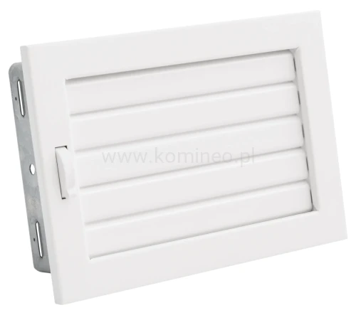 Kratka kominkowa PRO-V 240x170 z ruchomą żaluzją, biała