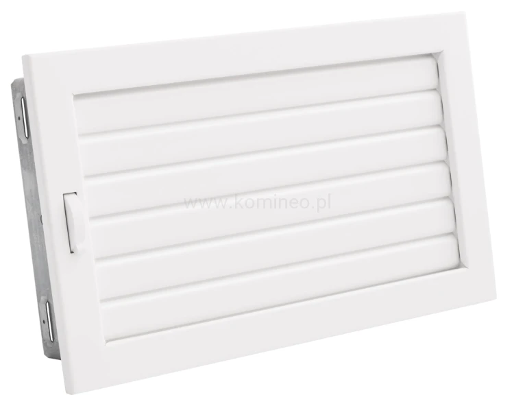 Kratka kominkowa PRO-V 325x195 z ruchomą żaluzją, biała