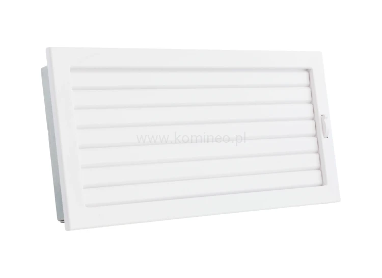 Kratka kominkowa PRO-V 450x220 z ruchomą żaluzją, biała