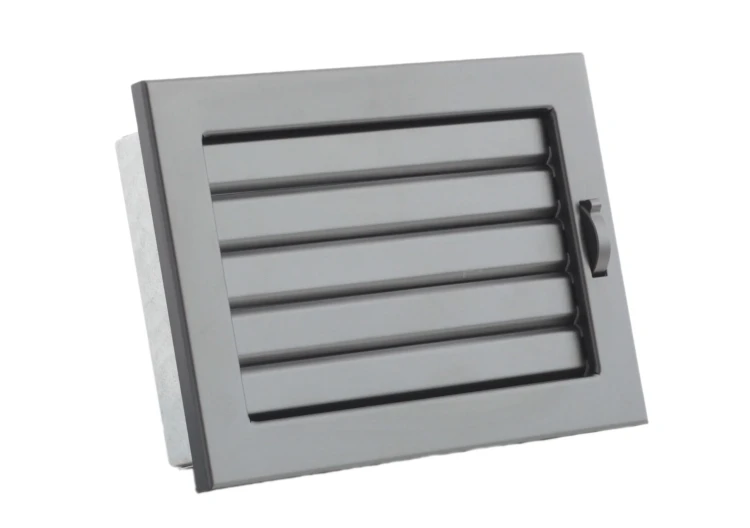 Kratka kominkowa PRO-V 190x170 z ruchomą żaluzją, czarna