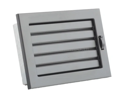 Kratka kominkowa PRO-V 240x170 z ruchomą żaluzją, czarna