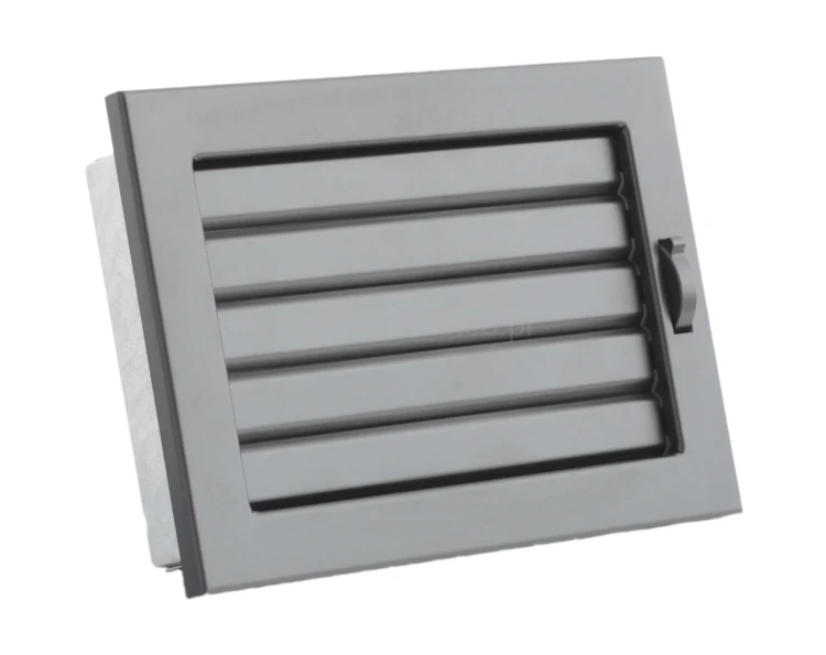 Kratka kominkowa PRO-V 240x170 z ruchomą żaluzją, czarna