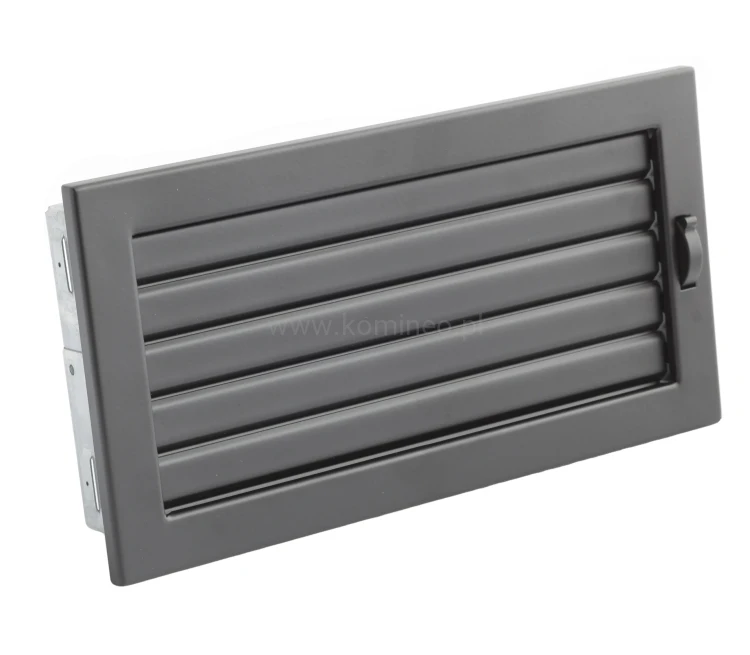 Kratka kominkowa PRO-V 325x170 z ruchomą żaluzją, czarna