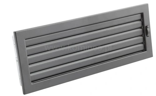 Kratka kominkowa PRO-V 450x170 z ruchomą żaluzją, czarna