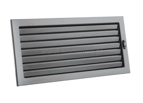 Kratka kominkowa PRO-V 450x240 z ruchomą żaluzją, czarna