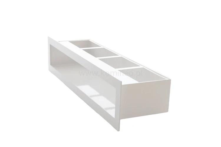 Luft PRO-V OPEN 450x100, prosty bez ramki, biały