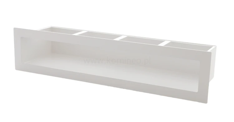 Luft PRO-V OPEN 450x100, prosty bez ramki, biały